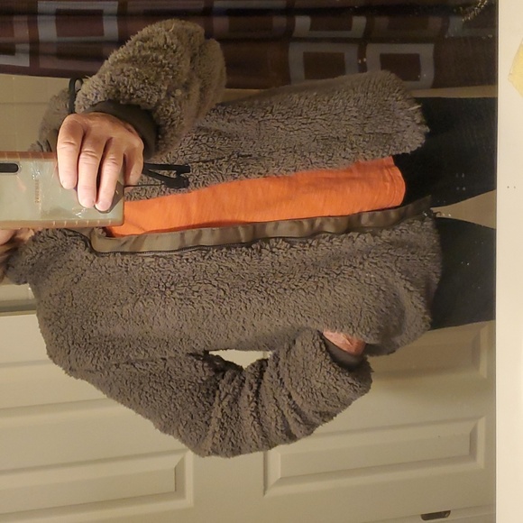 Alter'd State Womens Medium  Brown Wooly Jacket with mock collar - Picture 9 of 16